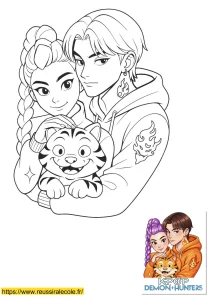 coloriage kpop demon hunters à imprimer coloriage kpop demon hunters à imprimer