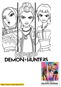 coloriage kpop demon hunters à imprimer coloriage kpop demon hunters à imprimer