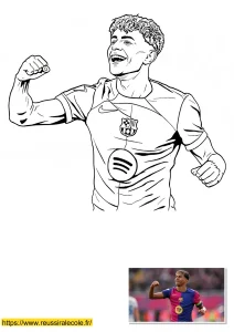 coloriage lamine yamal coloriage lamine yamal