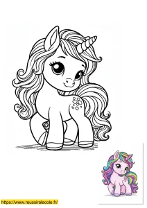 coloriage licorne kawaii coloriage licorne kawaii