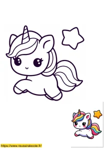 coloriage licorne kawaii coloriage licorne kawaii