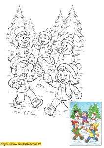 coloriage maternelle hiver coloriage maternelle hiver