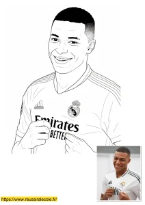 coloriage mbappe real madrid coloriage mbappe real madrid