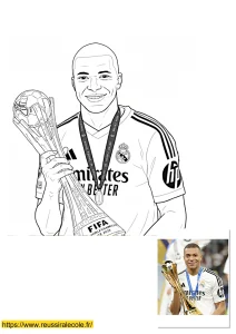 coloriage mbappe real madrid coloriage mbappe real madrid