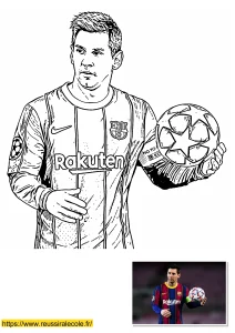 coloriage messi coloriage messi