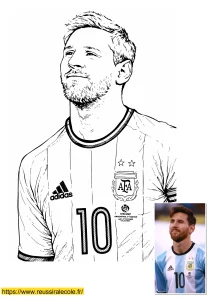 coloriage messi coloriage messi