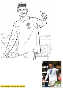 coloriage ronaldo real madrid​