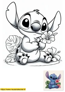 coloriage stitch mignon
