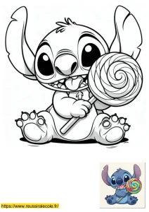 coloriage stitch mignon