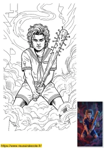 coloriage stranger things steve coloriage stranger things steve