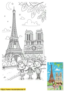 coloriage sur paris coloriage sur paris