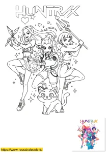huntrix coloriage huntrix coloriage