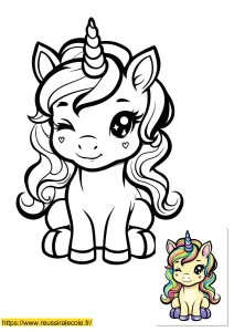 kawaii coloriage licorne kawaii coloriage licorne