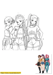 kpop demon hunter coloriage kpop demon hunter coloriage