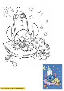 stitch mignon coloriage