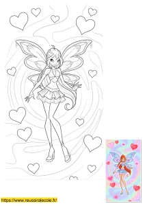 bloom coloriage