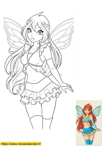 bloom winx coloriage