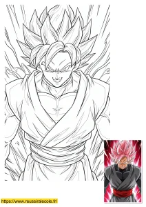 coloriage black goku coloriage black goku