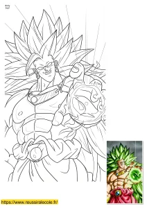 coloriage broly dragon ball