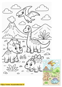 coloriage dinosaure facile coloriage dinosaure facile