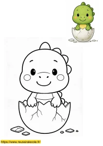 coloriage dinosaure kawaii coloriage dinosaure kawaii
