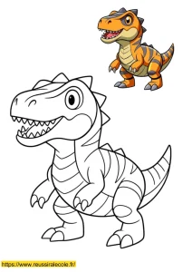 coloriage dinosaure kawaii coloriage dinosaure kawaii