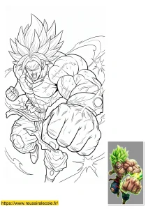 coloriage dragon ball super broly