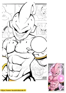 coloriage dragon ball z boo