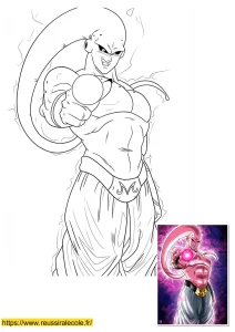 coloriage dragon ball z boo