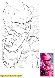 coloriage dragon ball z boo