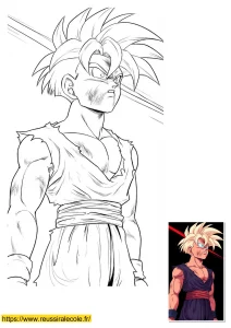 coloriage dragon ball z gohan