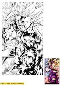 coloriage dragon ball z sangohan