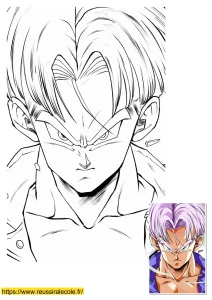 coloriage dragon ball z trunks