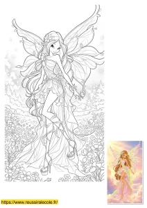 coloriage flora