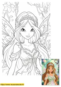 coloriage flora winx