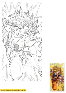 coloriage goku ssj3 coloriage goku ssj3