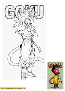 coloriage goku ssj4 coloriage goku ssj4