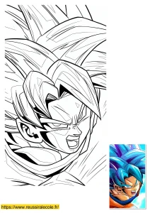 coloriage goku super saiyan blue coloriage goku super saiyan blue