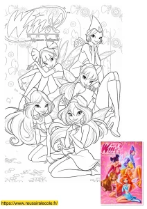 coloriage groupe winx