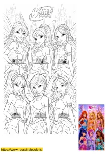 coloriage groupe winx