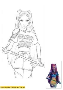 coloriage kpop demon hunters à imprimer mira coloriage kpop demon hunters à imprimer mira