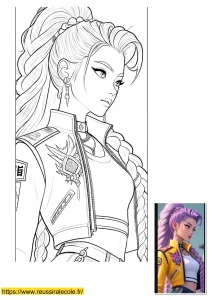coloriage kpop demon hunters rumi coloriage kpop demon hunters rumi
