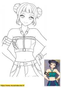 coloriage kpop demon hunters zoey coloriage kpop demon hunters zoey