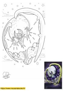 coloriage lunala coloriage lunala