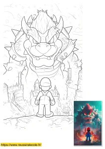 coloriage mario bowser coloriage mario bowser