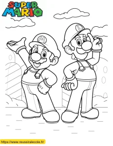 coloriage mario et luigi coloriage mario et luigi