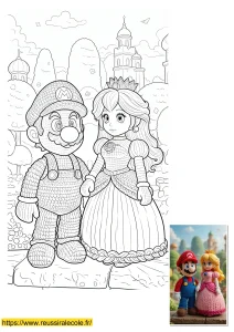 coloriage mario et peach coloriage mario et peach