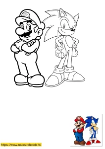 coloriage mario et sonic coloriage mario et sonic