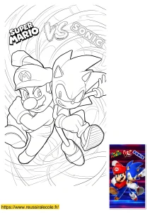 coloriage mario et sonic a imprimer coloriage mario et sonic a imprimer