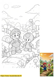 coloriage mario et toad coloriage mario et toad